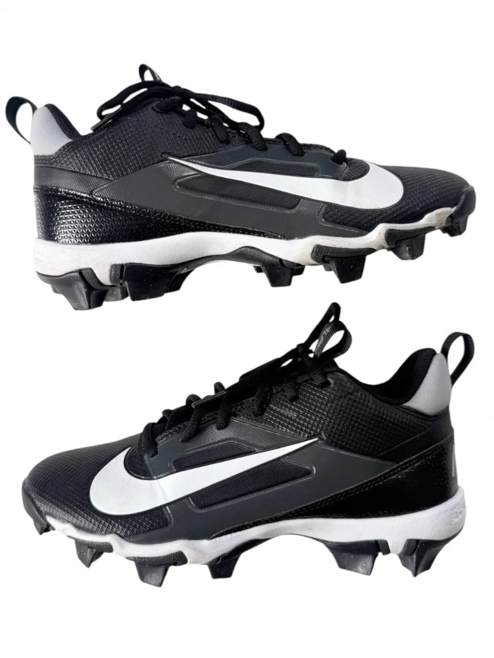 Nike Kids Black and Silver Cleats